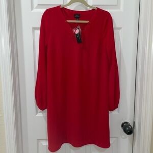 💰 3 For $25 💰WORTHINGTON Red LS Slip dress NWT Medium​​